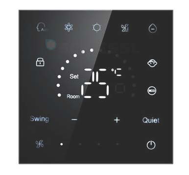 Haier HW-BA101ABT, nástěnný individuální a&nbsp;skupinový ovladač