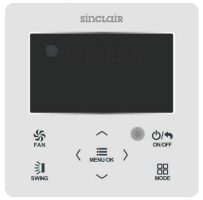 Sinclair SWC-02, kabelový ovladač pro nástěnné (SIH+SOH), konzolové a multi variabilní jednotky