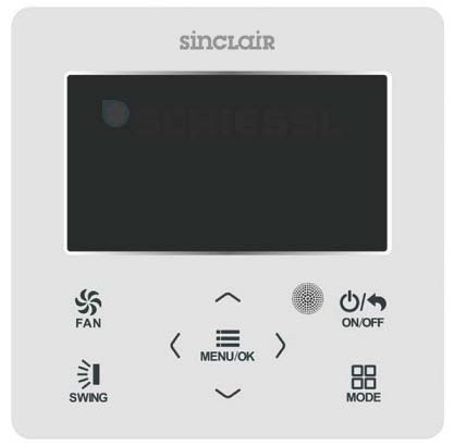 Sinclair SWC-02, kabelový ovladač pro nástěnné (SIH+SOH), konzolové a&nbsp;multi variabilní jednotky