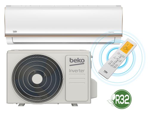 Beko BEHPGH 180/181, 220 - 240V, nástěnná klimatizace, vnitřní a venkovní jednotka, R32