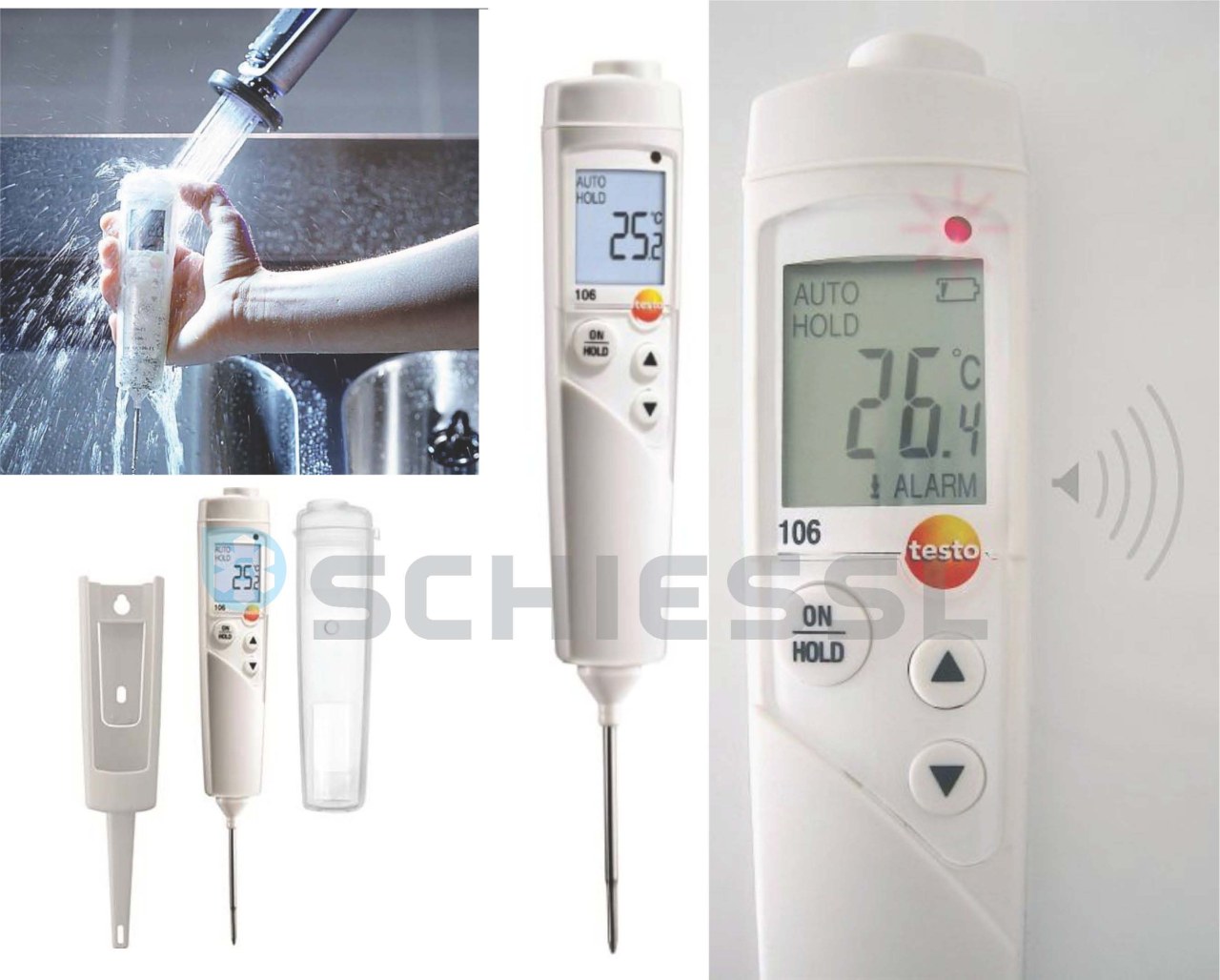 Teploměr vpichovací potravinářský Testo 106 v&nbsp;sadě, 0563 1063, Testo