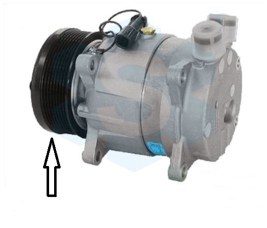Spojka kompresoru Delphi V5, PV8, 119 mm, 12V